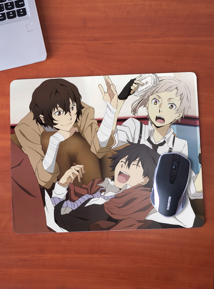 Килимок 36*29,5см Літературні генії Бродячі Пси 3 (Bungou Stray Dogs)