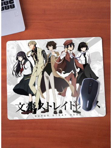 Килимок 36*29,5см Літературні генії Бродячі Пси 4 (Bungou Stray Dogs)