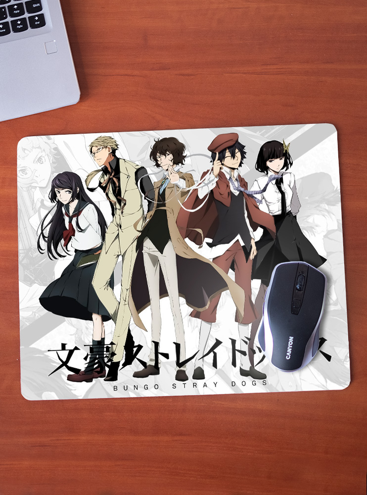 Килимок 36*29,5см Літературні генії Бродячі Пси 4 (Bungou Stray Dogs)