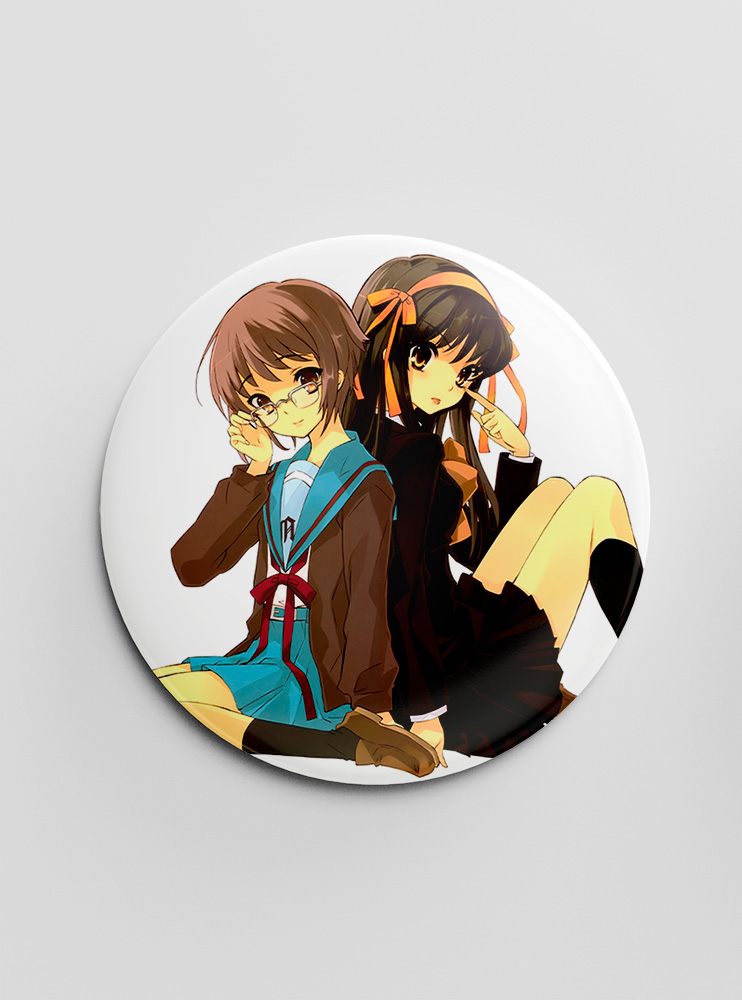 Значок Меланхолія Харухі Судзумії 15 (Suzumiya Haruhi no Yuuutsu)