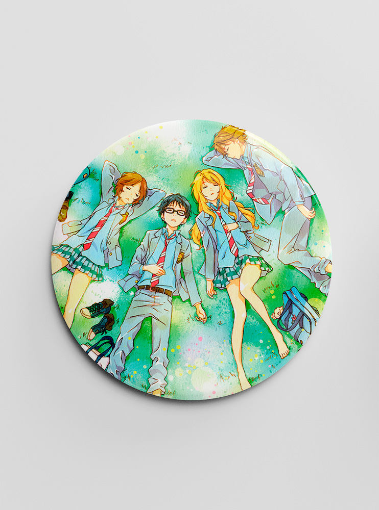 Значок Твоя квітнева брехня 11 (Your Lie in April)