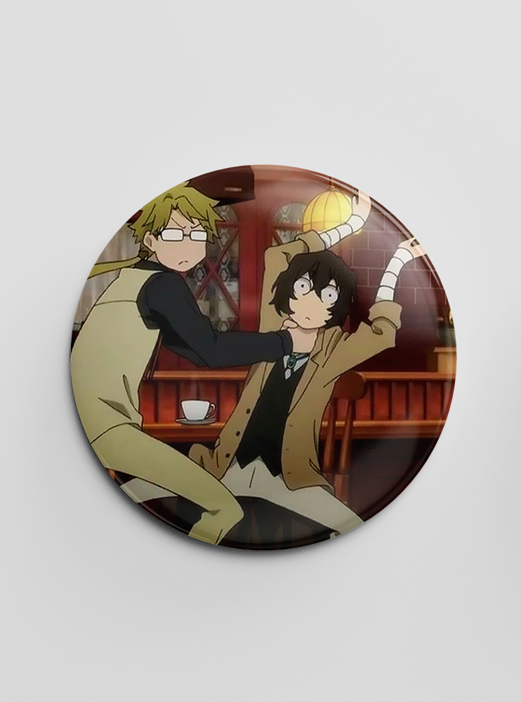 Значок "Літературні генії Бродячі Пси" 32 (Bungou Stray Dogs)