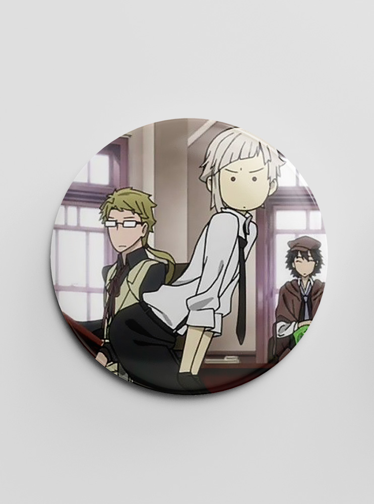 Значок "Літературні генії Бродячі Пси" 36 (Bungou Stray Dogs)