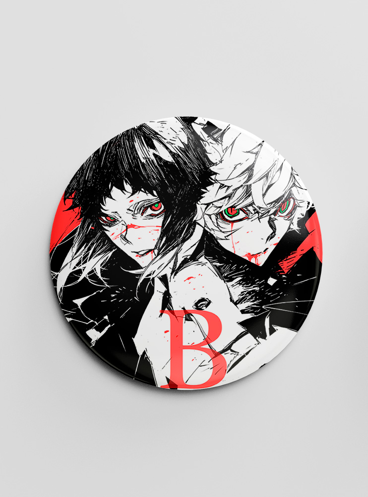 Значок "Літературні генії Бродячі Пси" 53 (Bungou Stray Dogs)