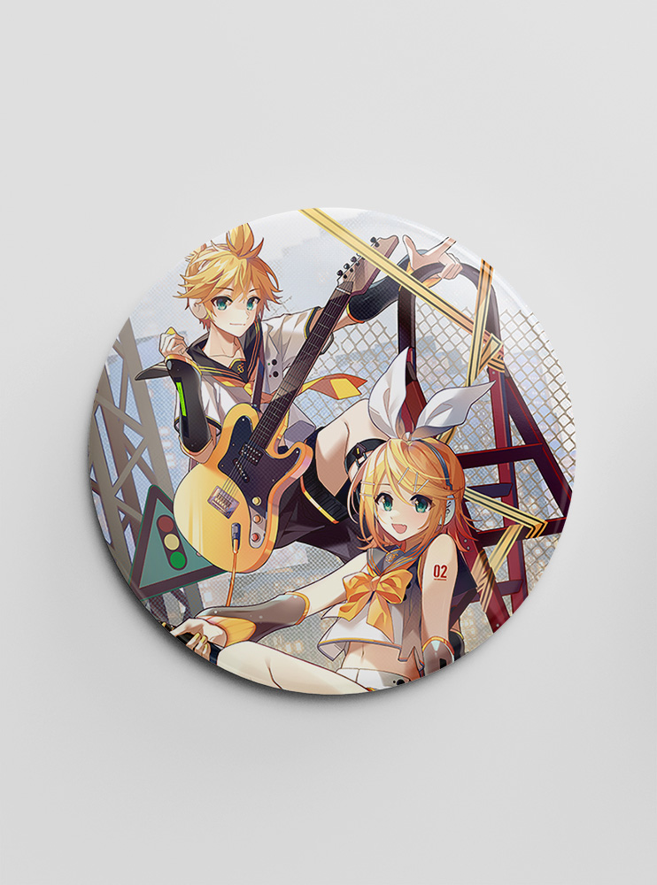 Значок Кагаміне Рін і Лен 25 (Vocaloid) Значок Кагаміне Рін і Лен 25 (Vocaloid)