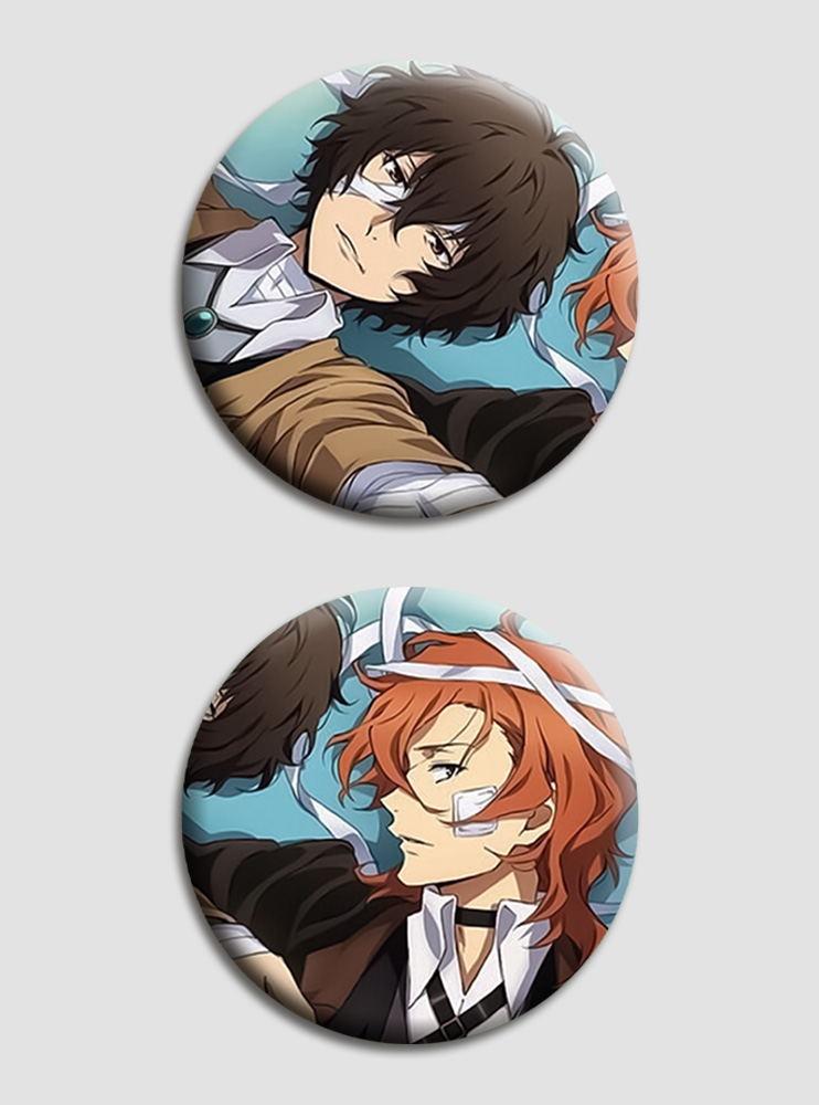 Парні значки Літературні генії Бродячі Пси (Bungou Stray Dogs)