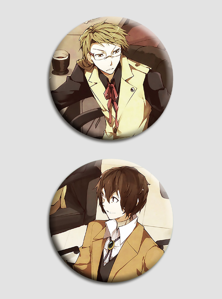 Парні значки Літературні генії Бродячі Пси 10 (Bungou Stray Dogs)
