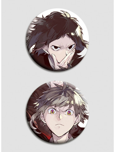 Парні значки Літературні генії Бродячі Пси 4 (Bungou Stray Dogs)