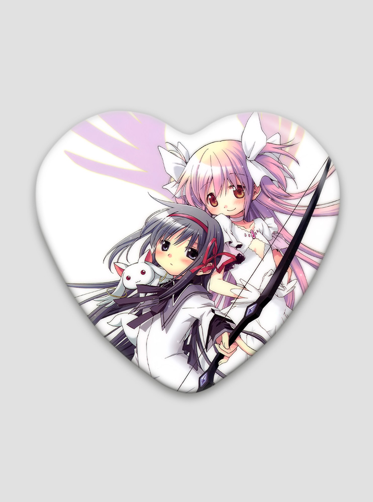 Значок серце Дівчинка-чарівниця Мадока Маґіка 13 (Mahou Shoujo Madoka Magica)