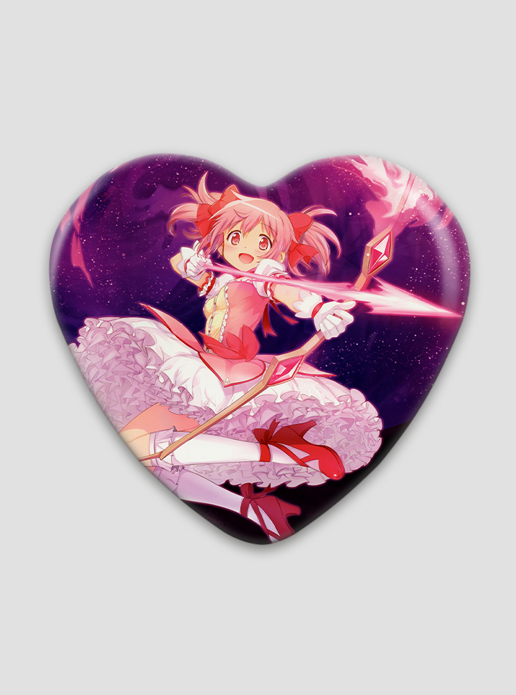 Значок серце Дівчинка-чарівниця Мадока Маґіка 29 (Mahou Shoujo Madoka Magica)