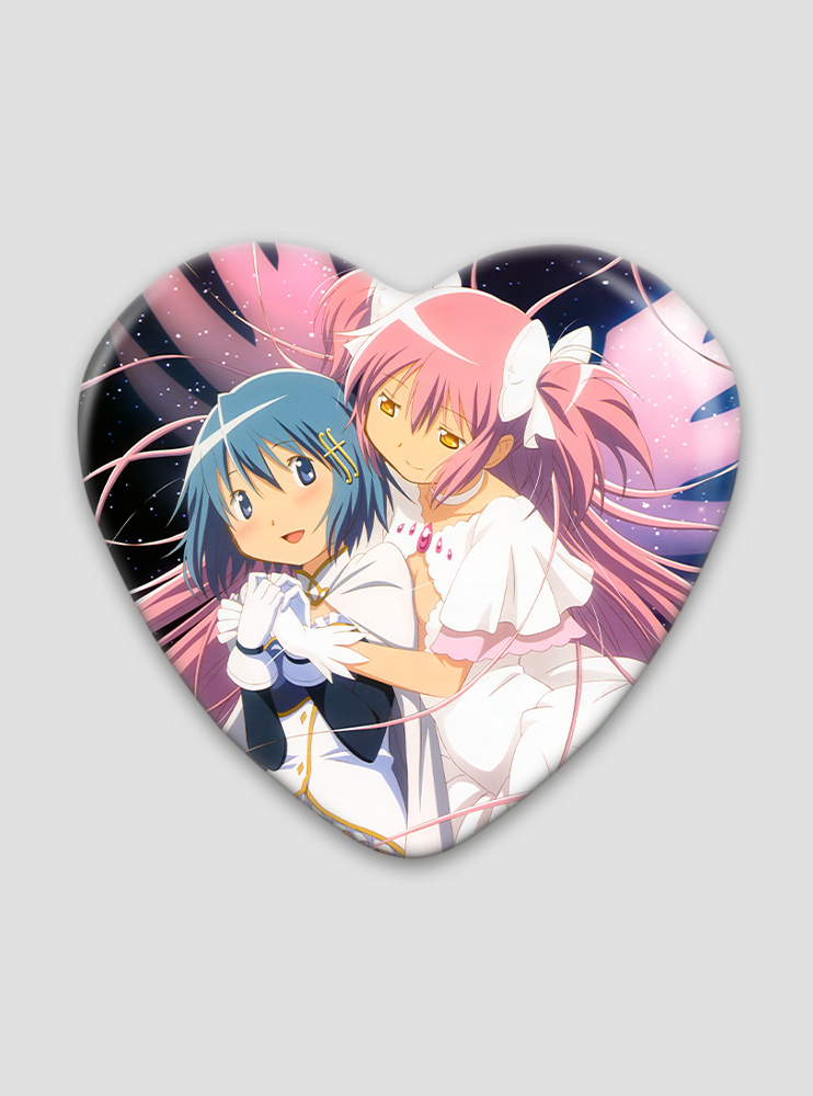 Значок серце Дівчинка-чарівниця Мадока Маґіка 50 (Mahou Shoujo Madoka Magica)