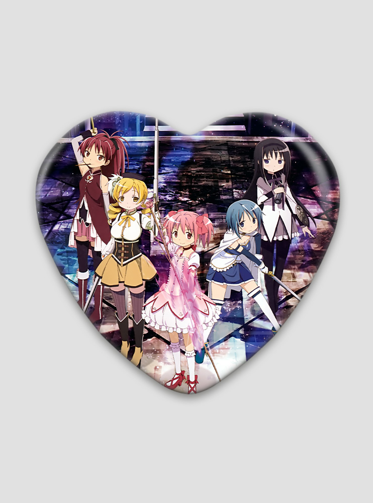 Значок серце Дівчинка-чарівниця Мадока Маґіка 6 (Mahou Shoujo Madoka Magica)