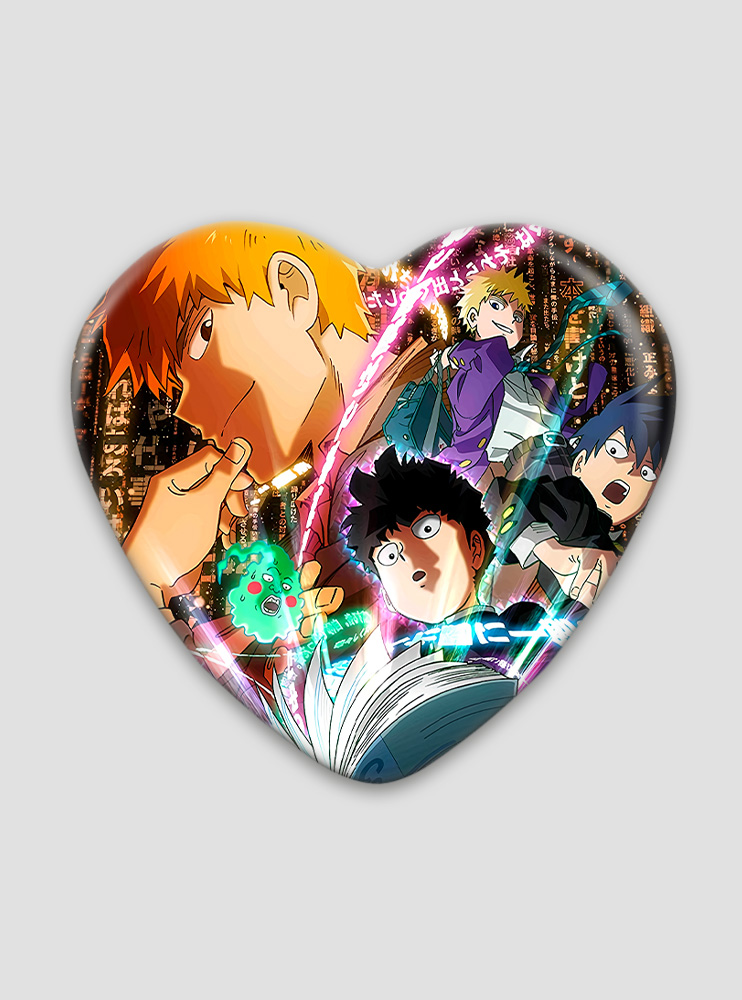 Значок серце Моб Психо 100 5 (Mob Psycho 100)