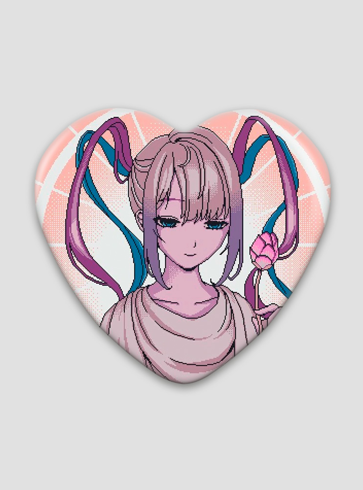 Значок серце Needy Girl Overdose 35