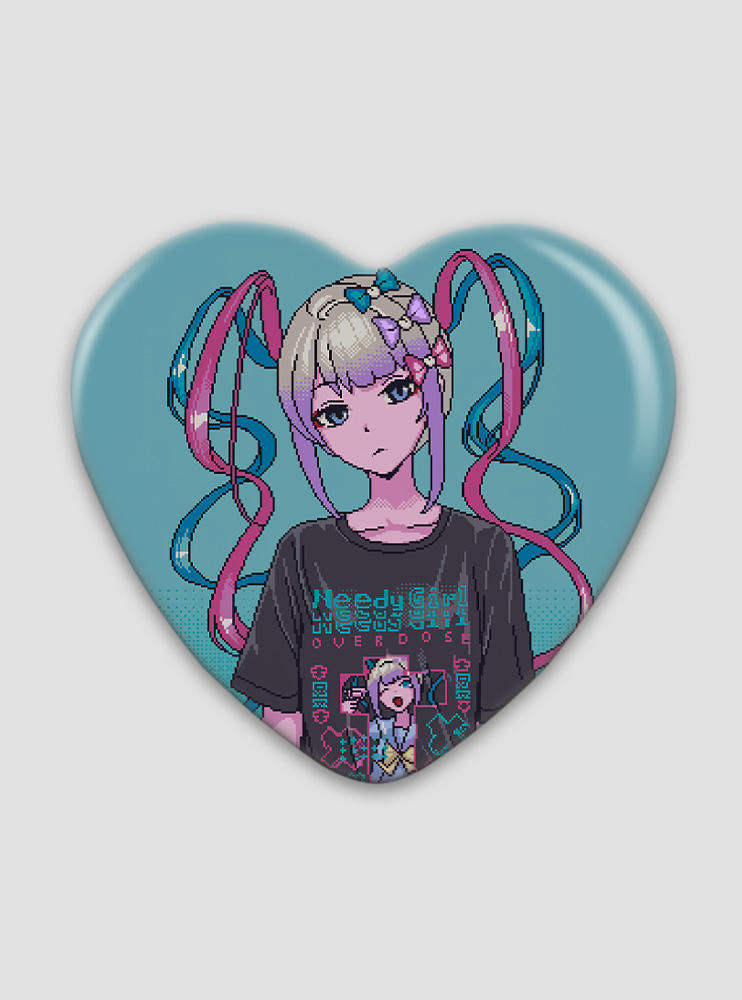 Значок серце Needy Girl Overdose 36