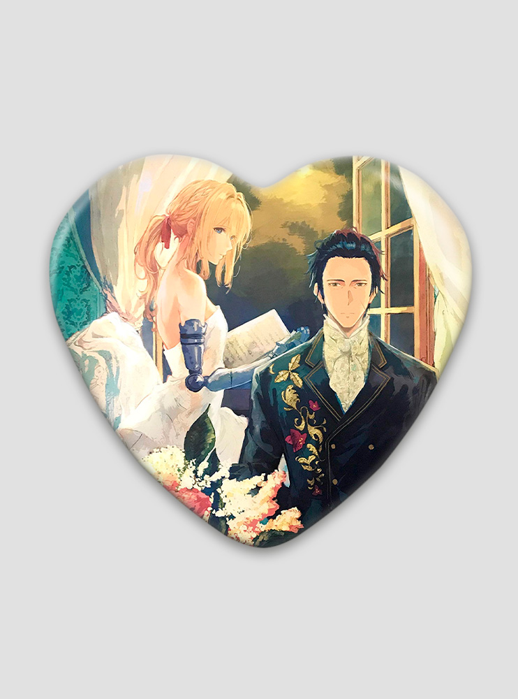 Значок серце Віолета Евергарден (Violet Evergarden)