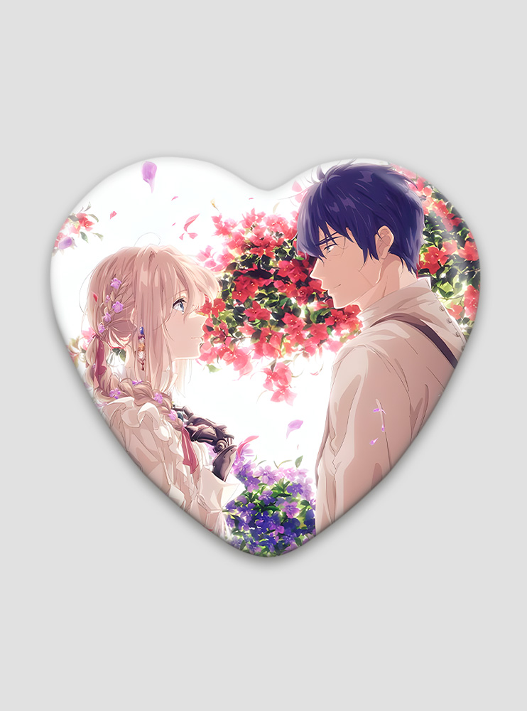 Значок серце Віолета Евергарден 10 (Violet Evergarden)