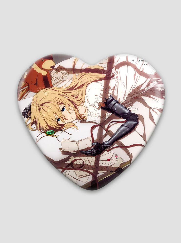 Значок серце Віолета Евергарден 9 (Violet Evergarden)