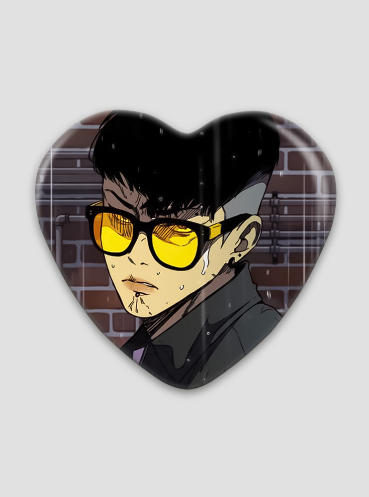 Значок серце Вітролом 8 (Wind Breaker) (Bike)
