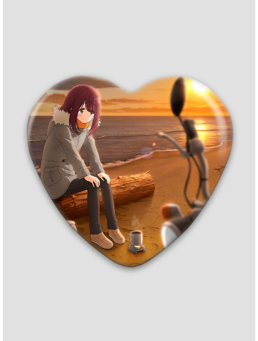 Значок серце Дівчачий Табір 13 (Yuru Camp)
