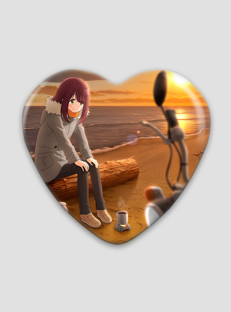 Значок серце Дівчачий Табір 13 (Yuru Camp)