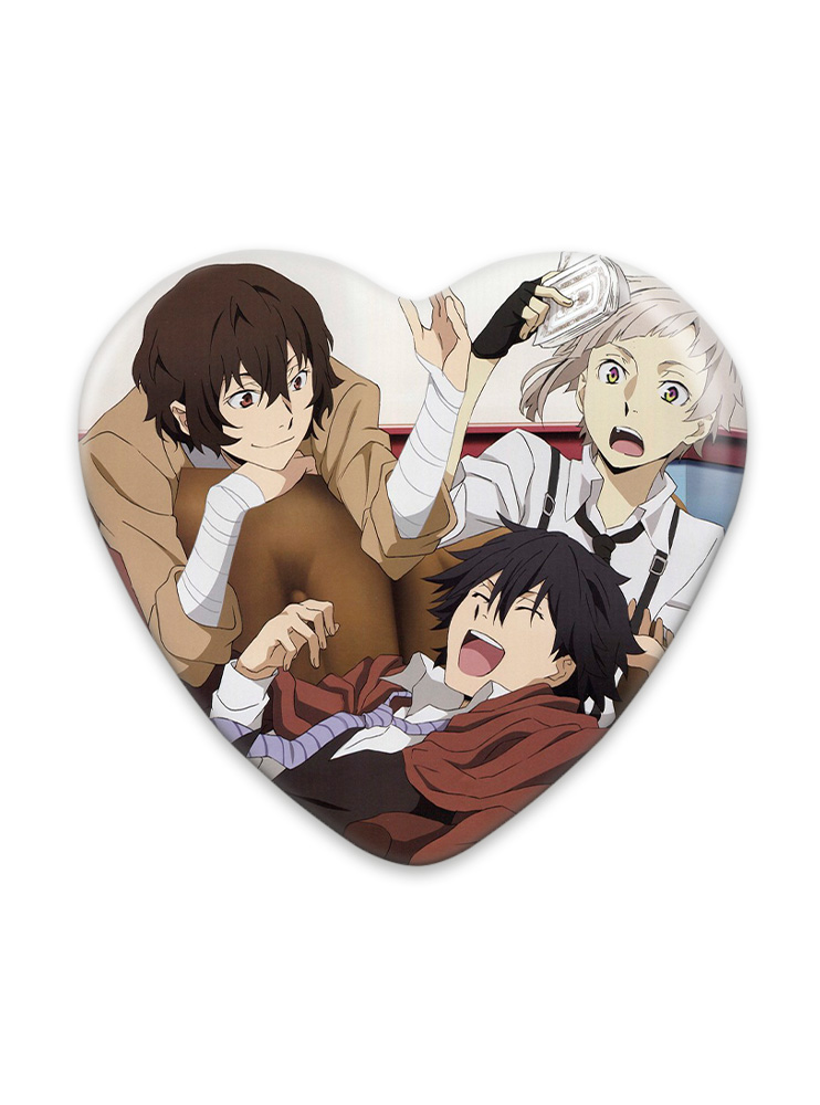 Значок серце Літературні генії Бродячі Пси (Bungou Stray Dogs)