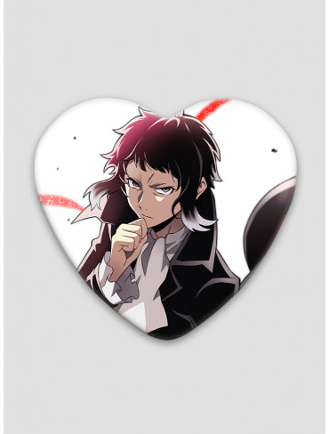 Значок серце Літературні генії Бродячі Пси 10 (Bungou Stray Dogs)