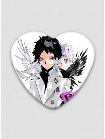 Значок серце Літературні генії Бродячі Пси 11 (Bungou Stray Dogs)