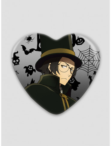 Значок серце Літературні генії Бродячі Пси 16 (Bungou Stray Dogs)