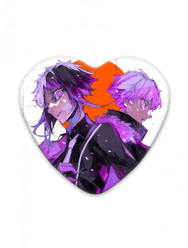 Значок серце Літературні генії Бродячі Пси 2 (Bungou Stray Dogs)
