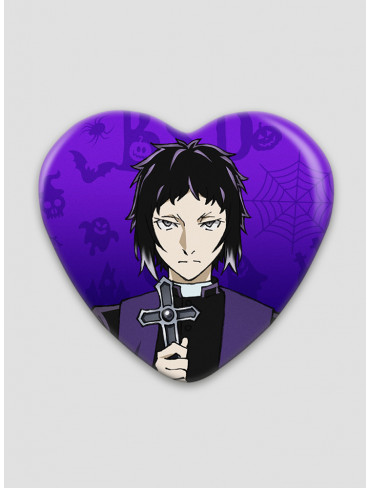 Значок серце Літературні генії Бродячі Пси 21 (Bungou Stray Dogs)