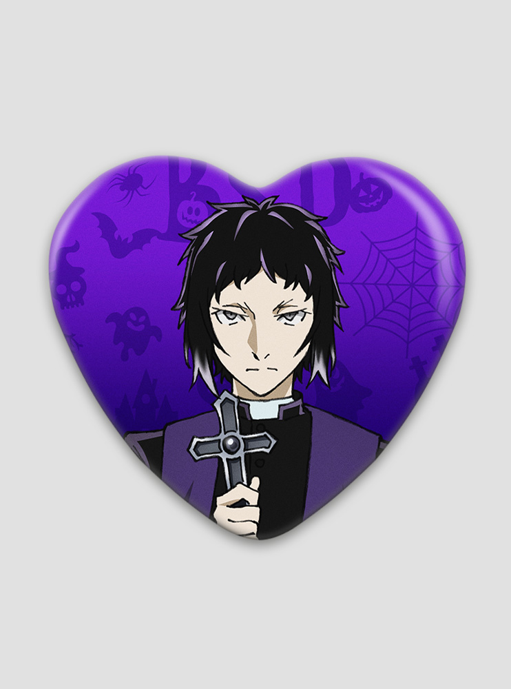Значок серце Літературні генії Бродячі Пси 21 (Bungou Stray Dogs)