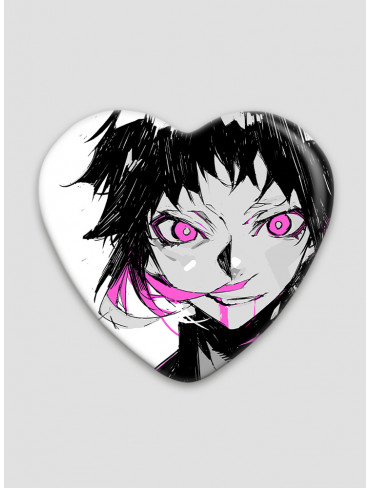 Значок серце Літературні генії Бродячі Пси 28 (Bungou Stray Dogs)
