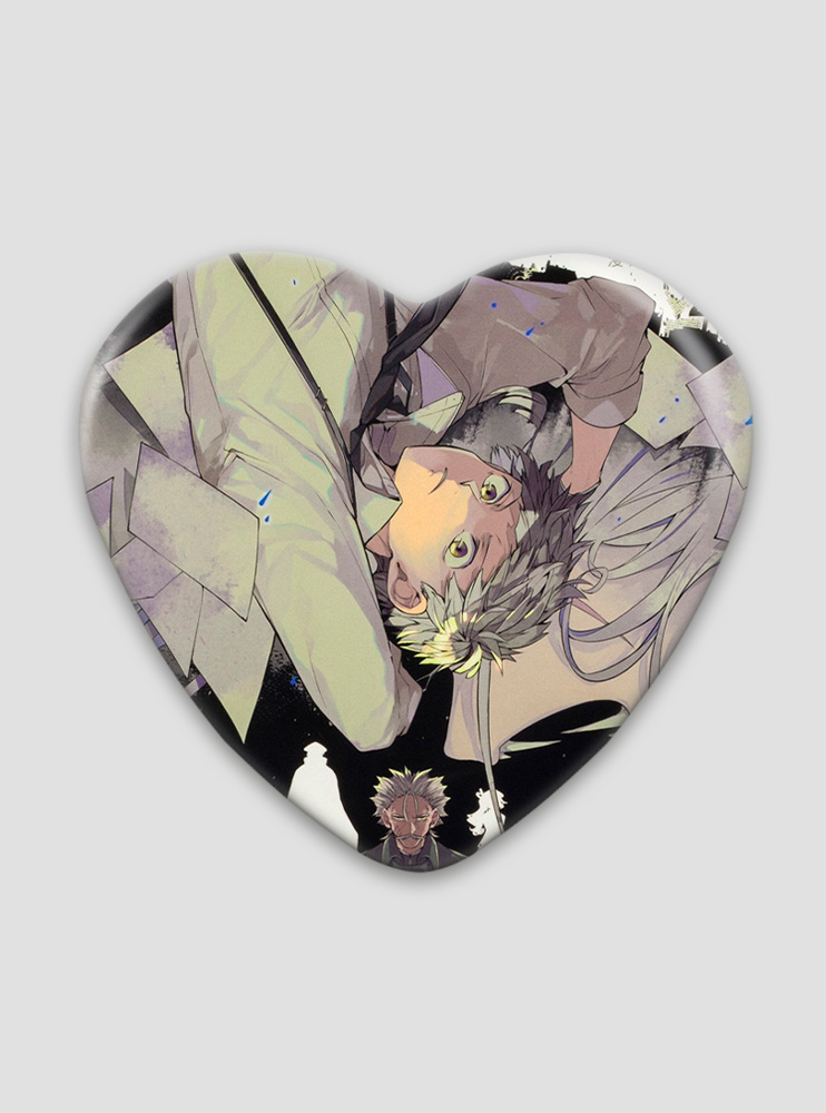 Значок серце Літературні генії Бродячі Пси 30 (Bungou Stray Dogs)