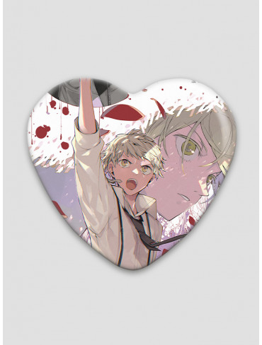 Значок серце Літературні генії Бродячі Пси 35 (Bungou Stray Dogs)