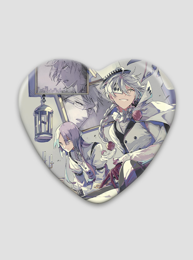 Значок серце Літературні генії Бродячі Пси 6 (Bungou Stray Dogs)