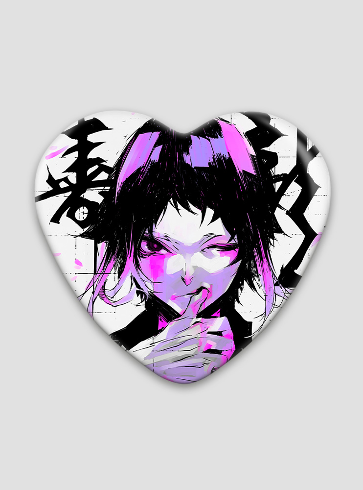 Значок серце Літературні генії Бродячі Пси 8 (Bungou Stray Dogs)
