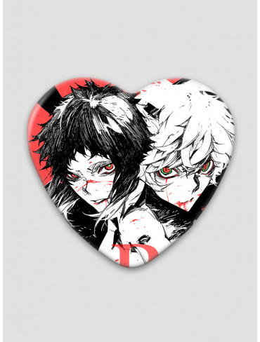 Значок серце Літературні генії Бродячі Пси 9 (Bungou Stray Dogs)