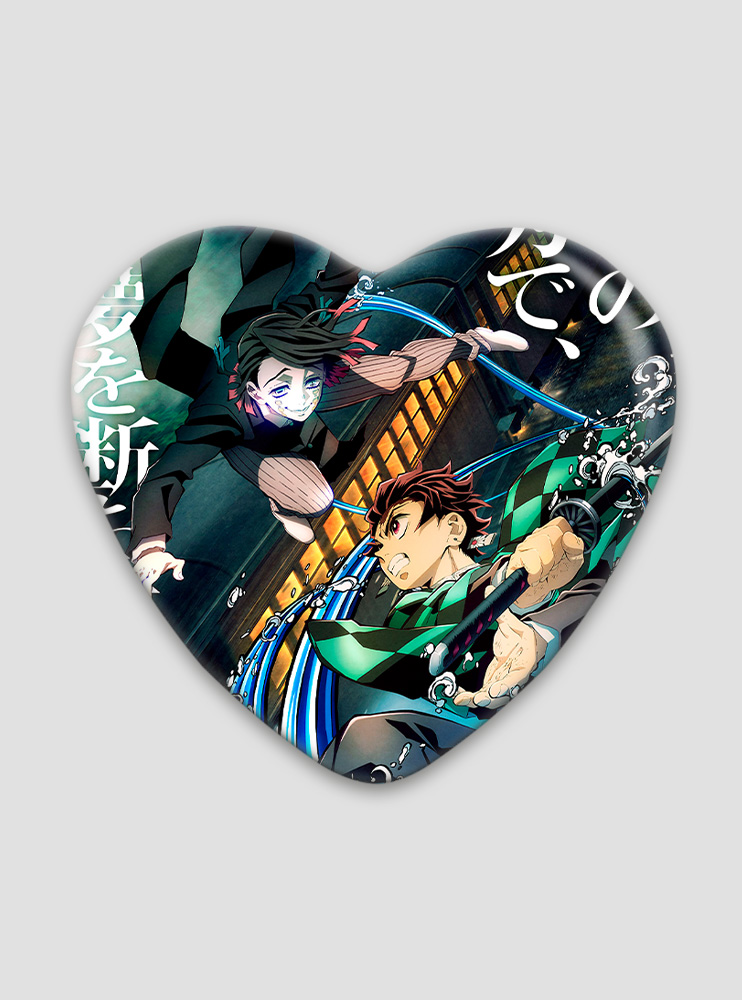 Значок серце Клинок, що знищує демонів 22 (Kimetsu no Yaiba)