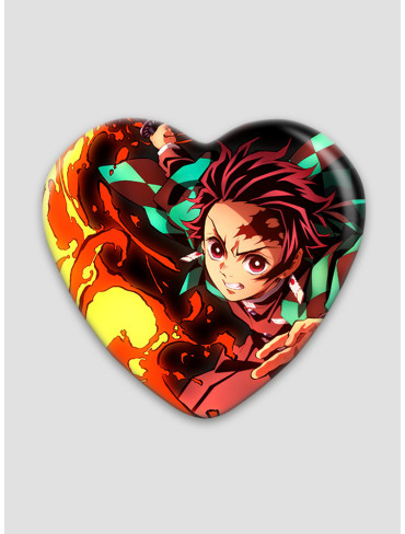 Значок серце Клинок, що знищує демонів 36 (Kimetsu no Yaiba)