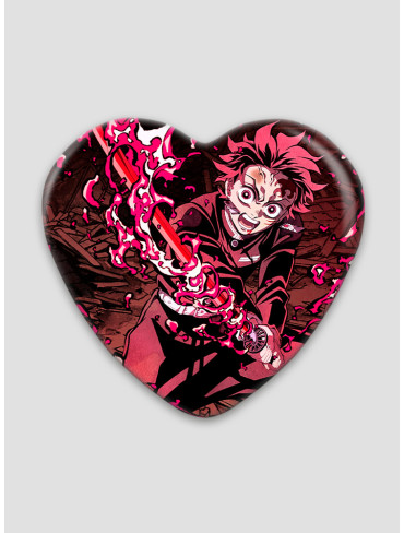 Значок серце Клинок, що знищує демонів 37 (Kimetsu no Yaiba)