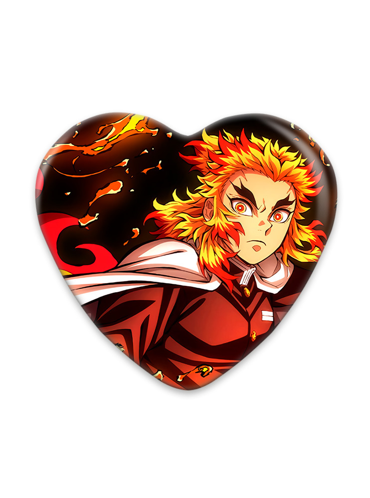 Значок серце Клинок, що знищує демонів 4 (Kimetsu no Yaiba)