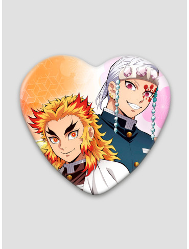 Значок серце Клинок, що знищує демонів 40 (Kimetsu no Yaiba)