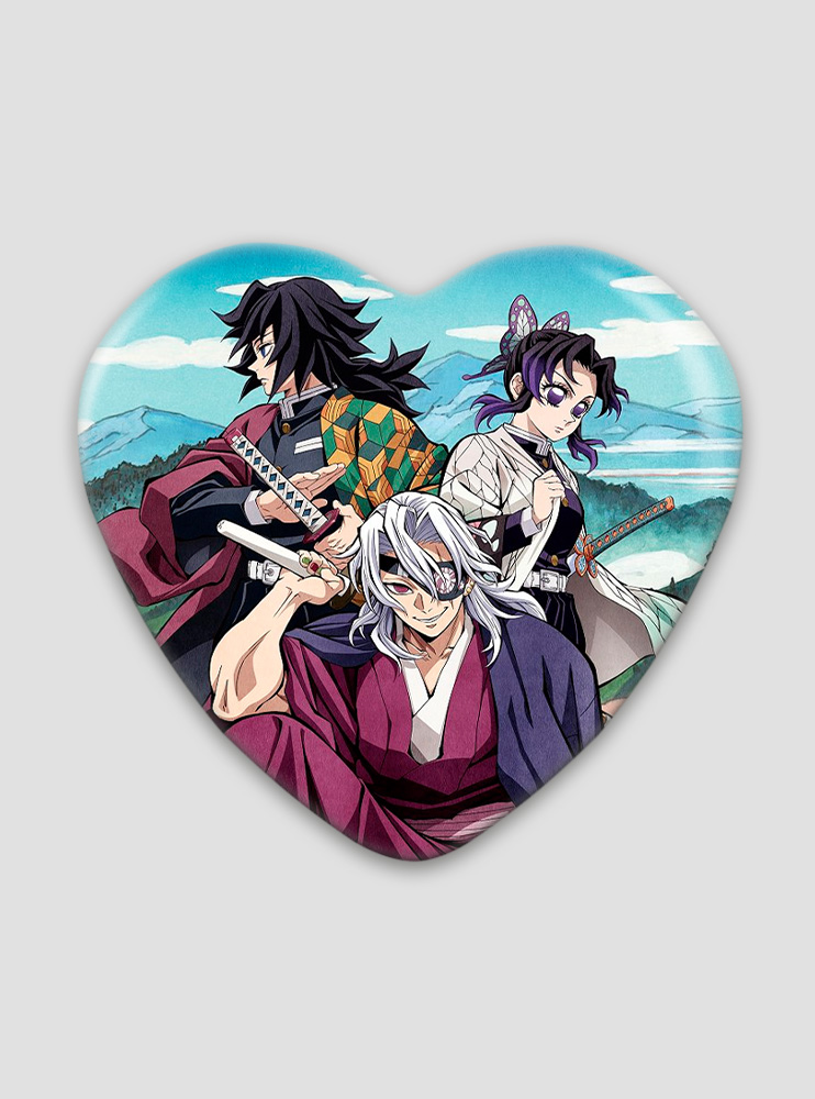 Значок серце Клинок, що знищує демонів 44 (Kimetsu no Yaiba)