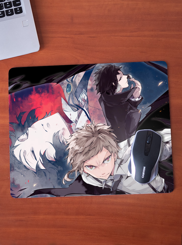 Килимок 36*29,5см Літературні генії Бродячі Пси 19 (Bungou Stray Dogs)