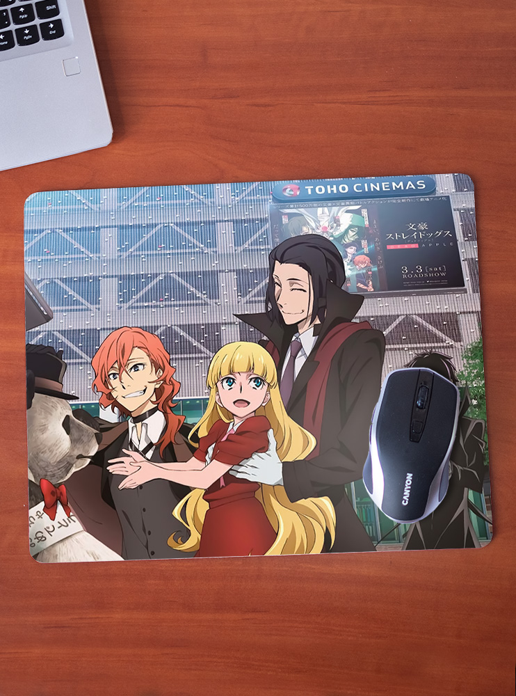 Килимок 36*29,5см Літературні генії Бродячі Пси 21 (Bungou Stray Dogs)