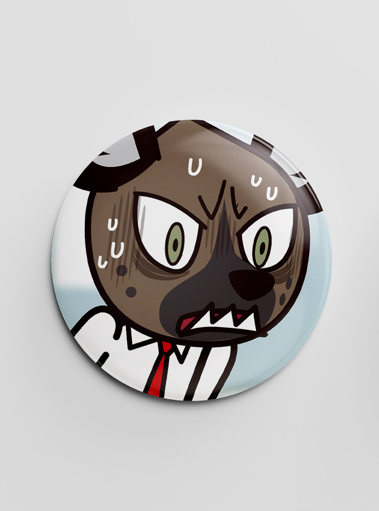Значок Агресивна Рецуко 6 (Aggretsuko)