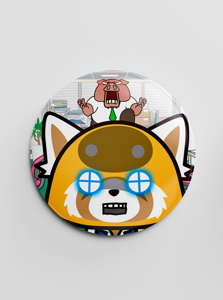 Значок Агресивна Рецуко 7 (Aggretsuko)