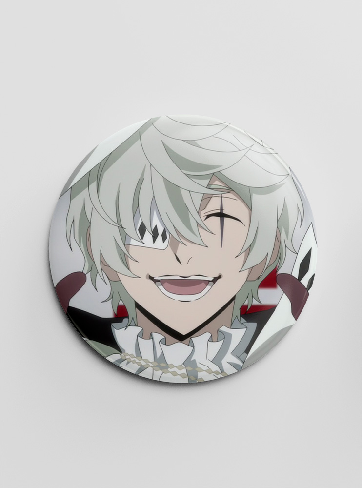 Значок Літературні генії Бродячі Пси 123 (Bungou Stray Dogs)