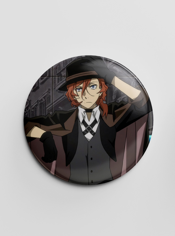 Значок Літературні генії Бродячі Пси 135 (Bungou Stray Dogs)